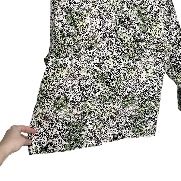 Linen Blend Trellis Print Lightweight Jacket - Image 11