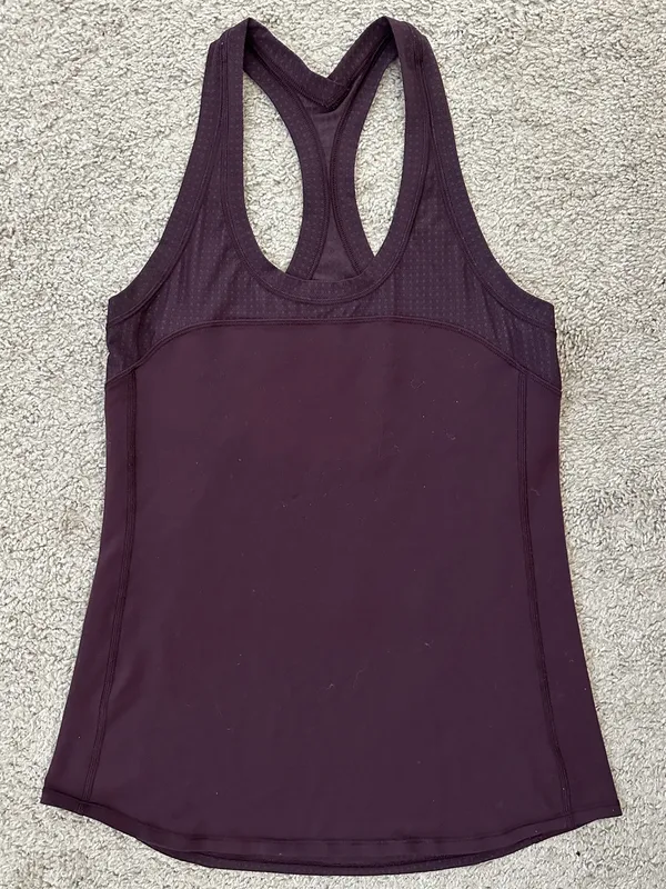 LULULEMON Cool Racerback II Deep Breath in Black Cherry Sz. 4 Small - Image 6