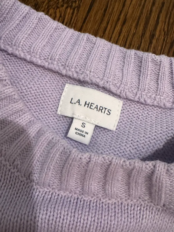 PacSun LA Hearts Boxy Cropped Sweater - Image 5