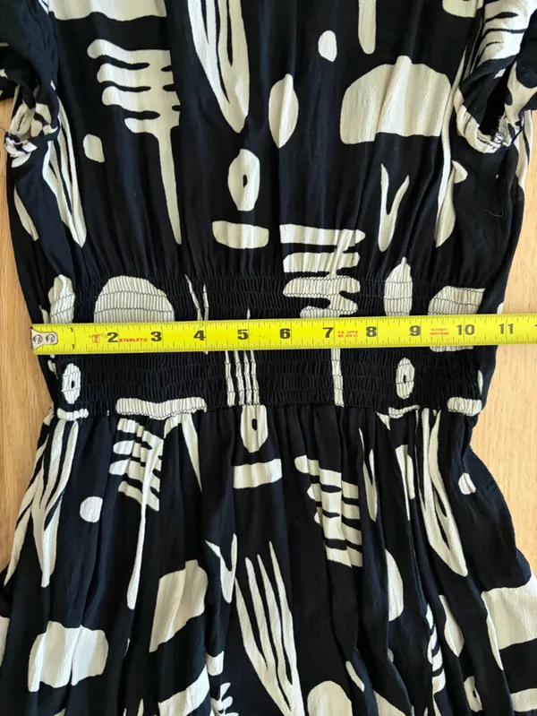 Bel Kazan La Vie En Rose Dress black Ledo novelty abstract print medium maxi - Image 9