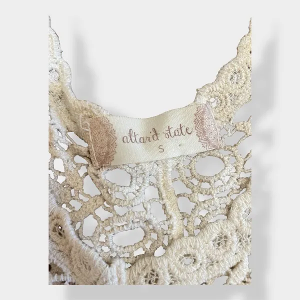 Altard State Crochet Sheer Boho Beachy Indie Top Size‎ S - Image 2