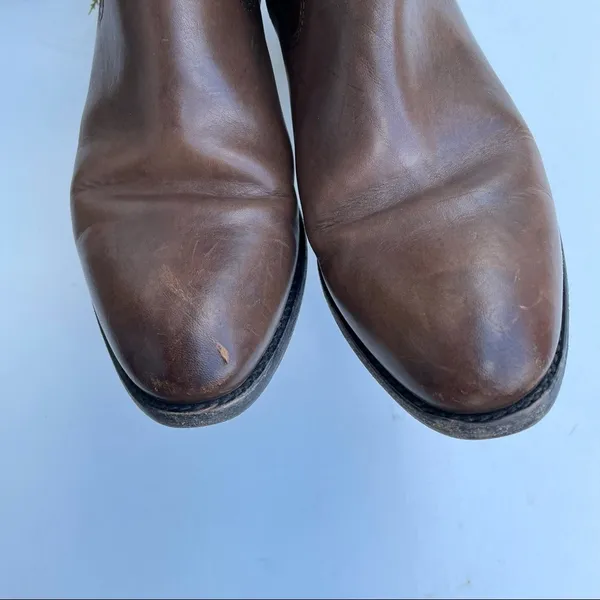 FRYE Women’s Shoes Lindsay Boots Leather Tall Brown Strap Size 7 - Image 7