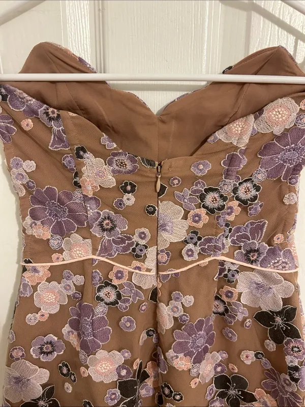 For Love And Lemons Posy Embroidered Mini Dress Purple Morning Bloom New Size XS - Image 9