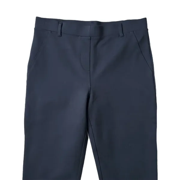 NEW Quince Ultra-Stretch Ponte Straight Leg Pants Rayon Nylon Navy Size Small - Image 3