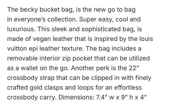 Bucket bacg with crossbody strap - Image 5