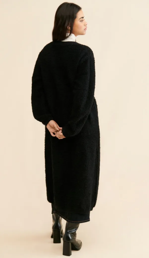 Line and Dot Long Cardigan / Knit Duster - Image 3