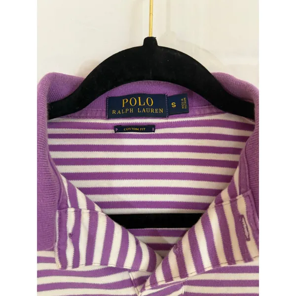 Polo Ralph Lauren purple and white striped polo size s - Image 2