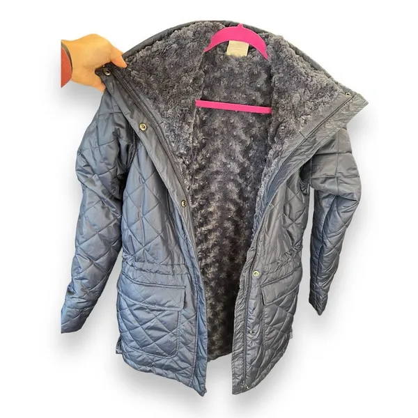NWTS Women's Columbia Copper Crest Quilted Novelty Jacket Small Black Fleece‎ - Image 3