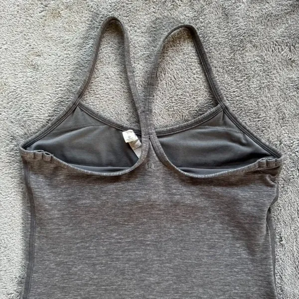 Lululemon Power Y Tank Sz 6 Gray - Image 9
