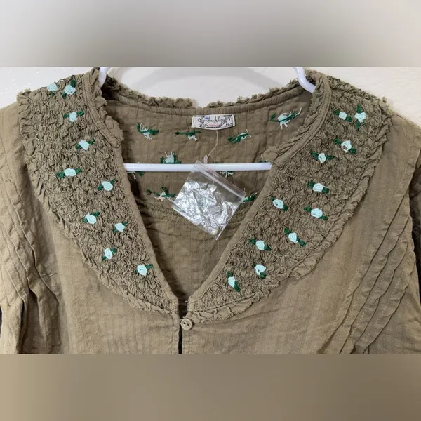 Intimately Free‎ People NWOT Sweet As Roses Lounge Set Olive green Size XS - Image 8