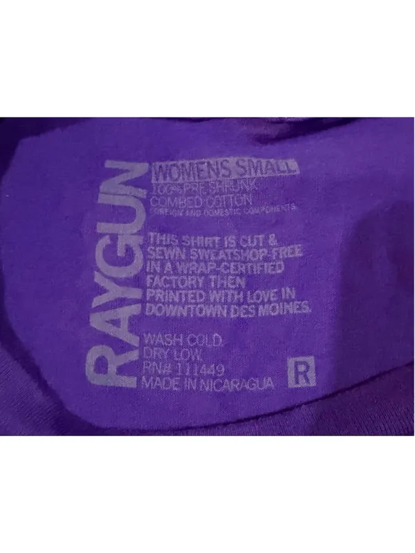 Raygun Vikings Graphic T-Shirt Women S Purple Football Fan Short Sleeve Tee - Image 3