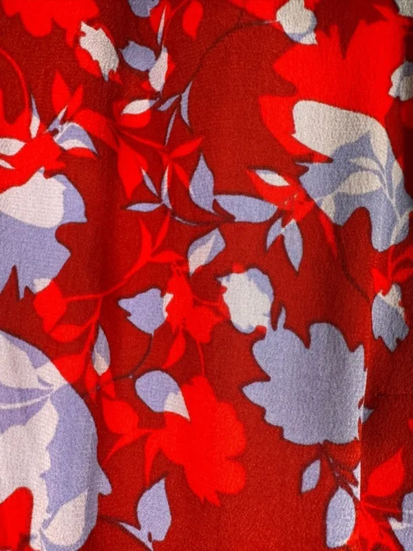 Alexis Silk Lorna Rouge Floral Wrap Midi Ruffle Hem Dress Size XS - Image 10