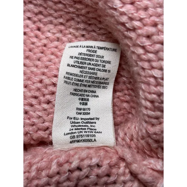 Free People Orange Pink Oversized Dolman Sweater Chunky Knit Top XS - Image 8