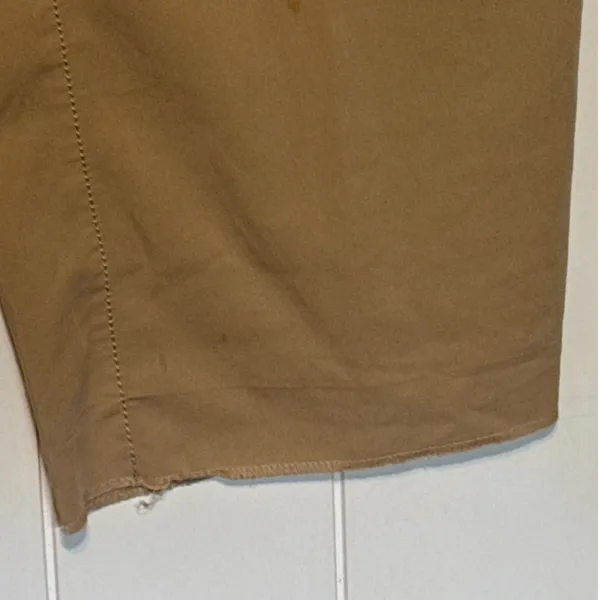 City DKNY Pants Size 8 Tan Khaki Straight Leg Y2K Unfinished Hem - Image 3