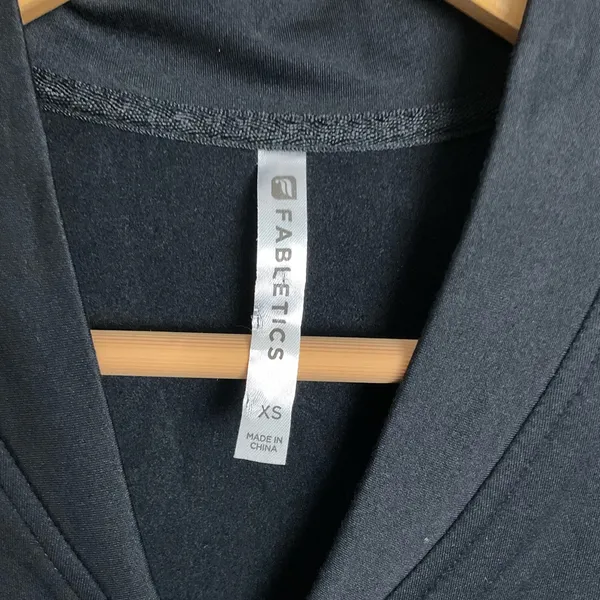 Fabletics Attis Boxy Bomber Jacket‎ Size XS/4 Black New - Image 2