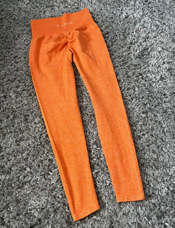 NVGTN Highlight Orange Seamless Leggings Size Xs - Image 3