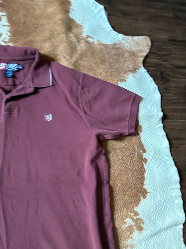 Chaps Ralph Lauren red Polo Shirt size large 100% cotton - Image 2