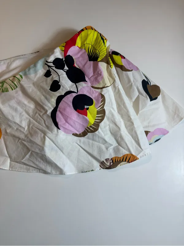 ZARA Multicolor Printed Asymmetrical One Shoulder Crop‎ Top S 100% Cotton - Image 9