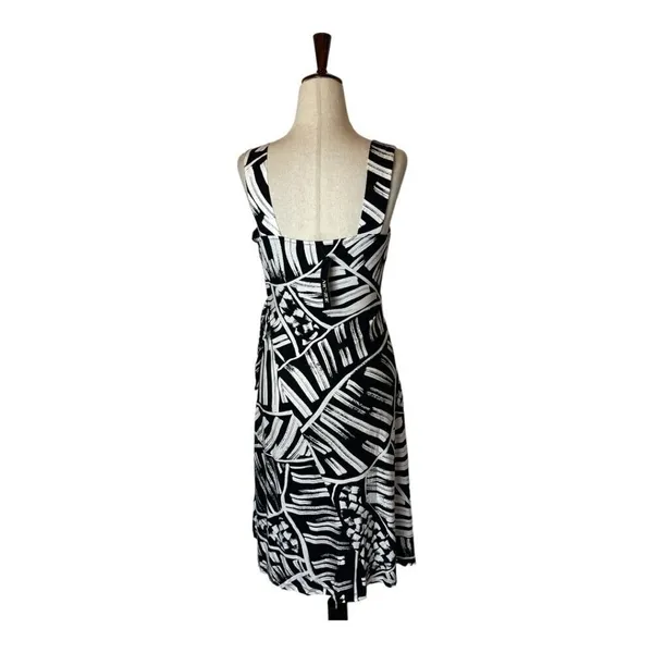 Nic+Zoe Abstract Print Sleeveless Dress‎ Women XS NWT Black White Stretch Knit - Image 4