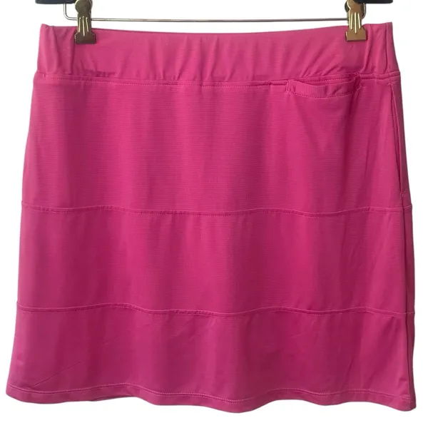 Court‎ Haley Tiered Mesh Pink Skort Athletic Tennis Golf Feminine Preppy L - Image 5