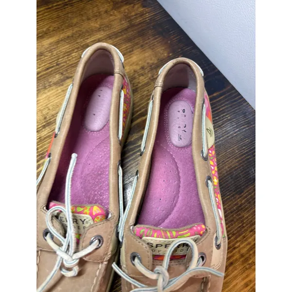 Sperry Tan And Pink Loafers Size‎ 5.5 - Image 5
