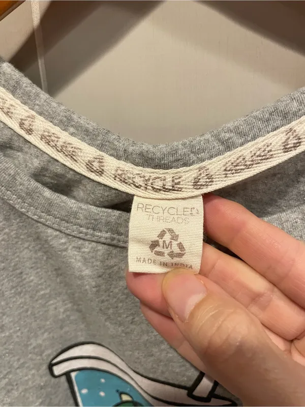 Cute gym gray save the turtles crop t-shirt environment recycle - Image 6