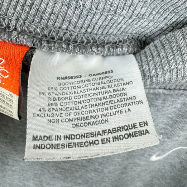 Nike Y2K Cotton Gray Straight Leg‎ Drawstring Lightweight Sweatpants Womens Sz L - Image 6