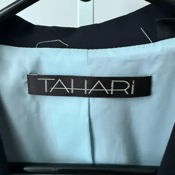 Tahari Wool Office Siren Academia Professional Career Blazer 4 Black - Image 4