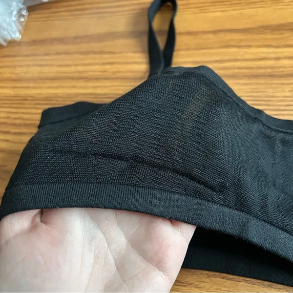 KHAITE Vara Bralette Black 100% Silk Knit Size Large NWT FLAWED** - Image 10
