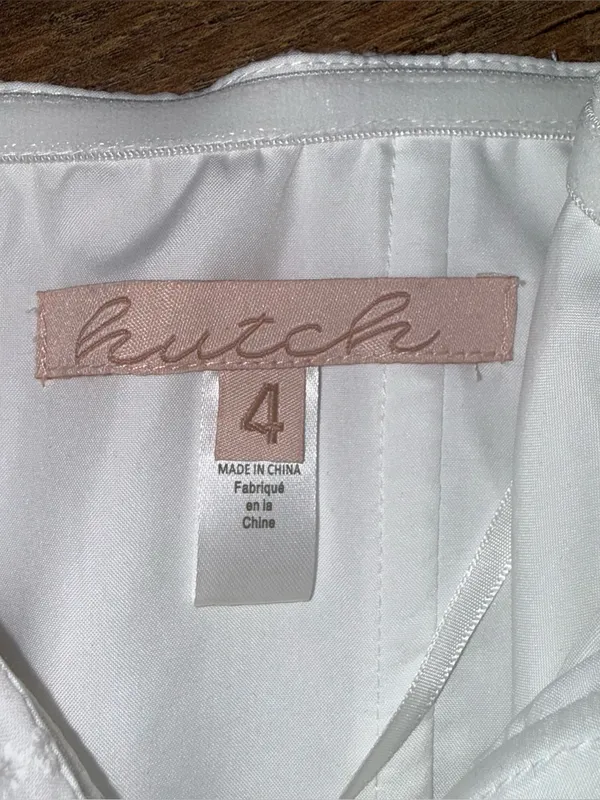 Hutch Strapless White Bow-Front Lace Mini Dress - Image 13