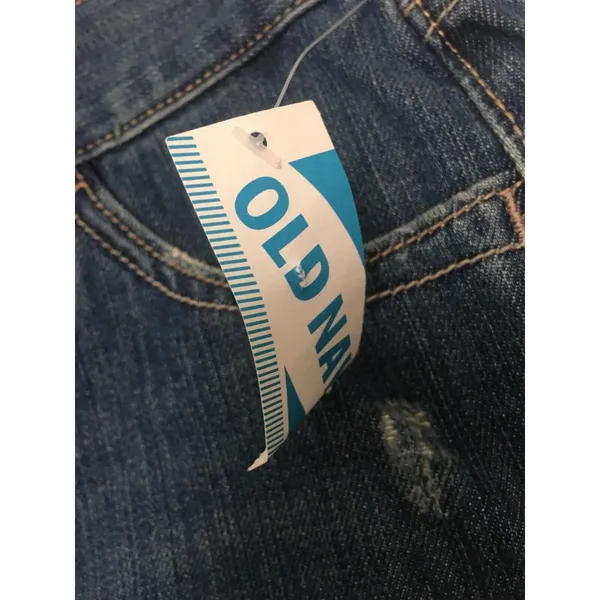 Old Navy Women's Blue Mini Jean Skirt Zip & Button Pockets Size 6 - Image 7