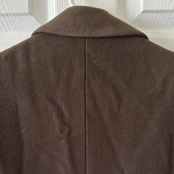 Chaps by Ralph Lauren Women’s Chocolate Brown Wool Overcoat, Size Medium - Image 12