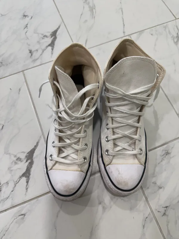 White Platform Converse High-Top - Image 3