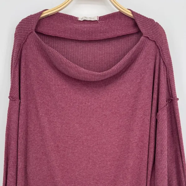 Free People We The Free South Side Thermal Top Size Medium Boho Oversized Ribbed - Image 5