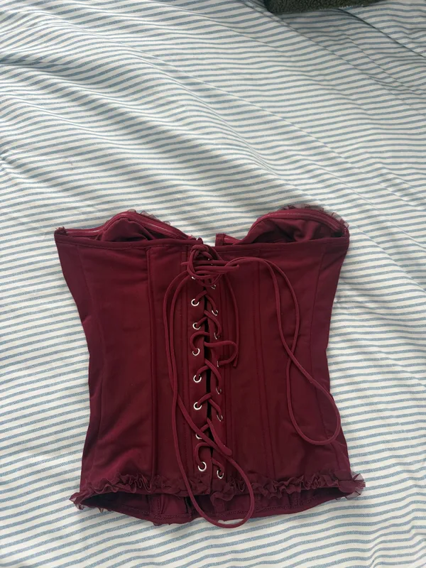 Edikted Mesh Lace up Corset - Image 2