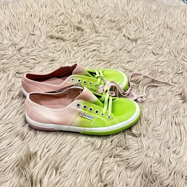 NWT Superga pink and green sneakers size 8.5 - Image 2