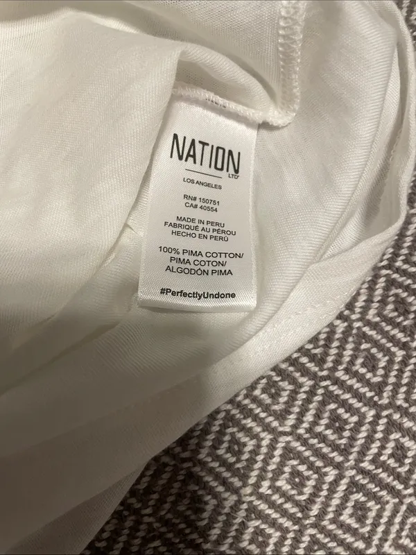 NWOT Nation LTD white ruffle shoulder top - Image 7
