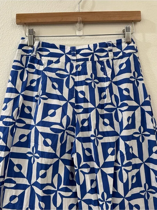 Free‎ People Menocra Cropped Printed Pant in Cobalt Size 2 - Image 9