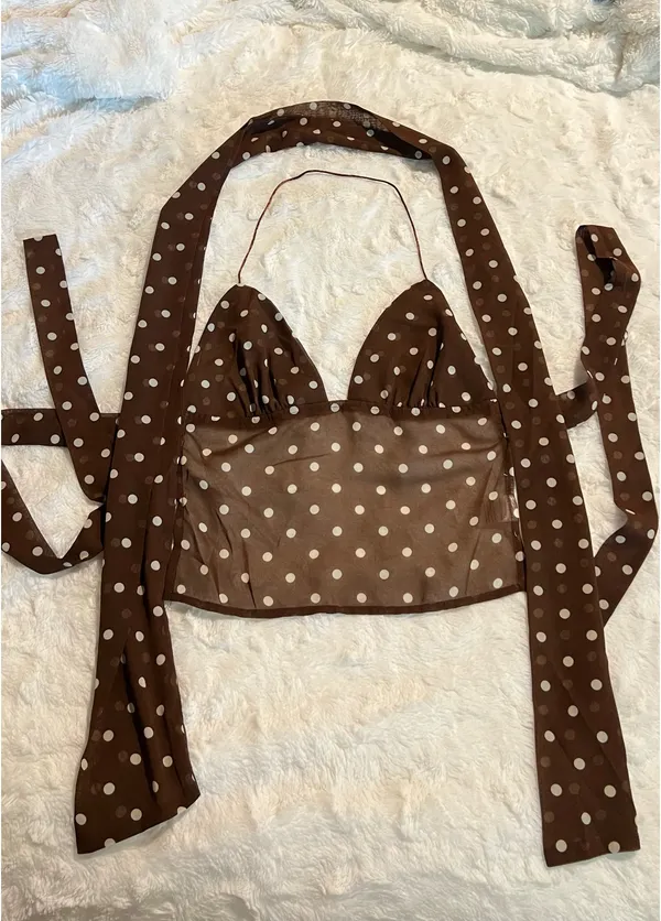 Hazel and Olive Brown Open Back top - Image 2