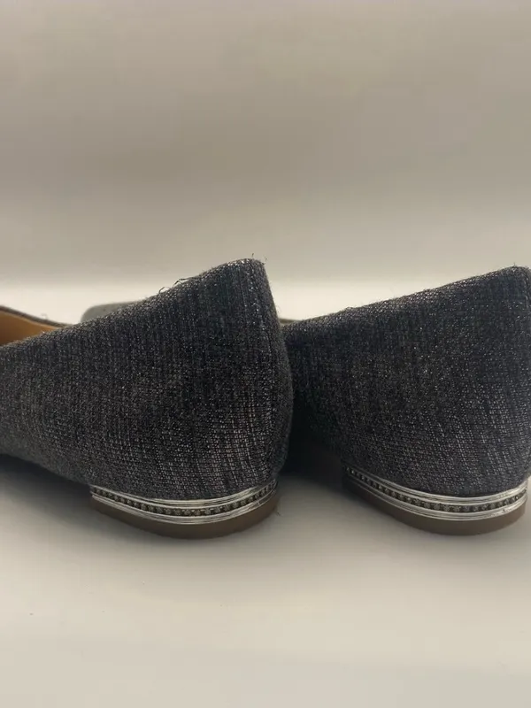 Badgley Mischka grey tweed pointy toe ballet flats academia fall winter 6.5 - Image 6