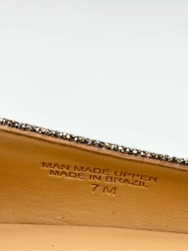 Talbots Metallic Gold Pointed-Toe Flats Size 7 - Image 7