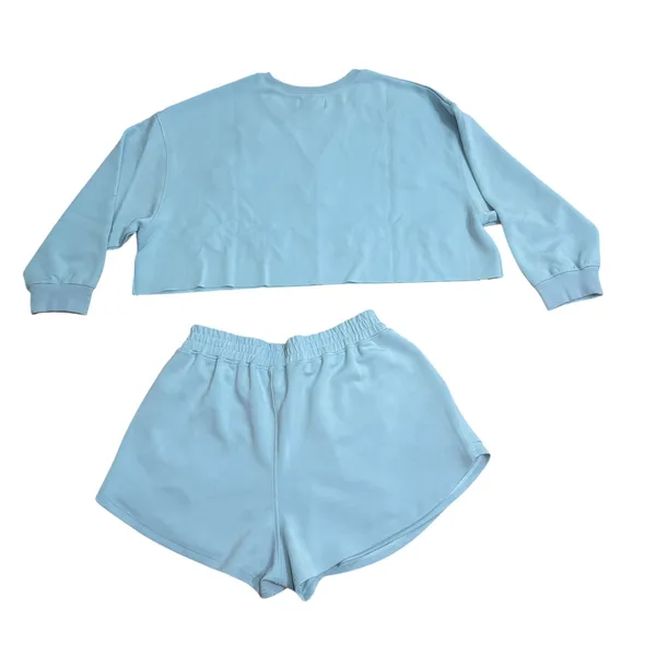 Simply Southern Ice‎ Blue Pearl Star Crop Sweatshirt and Skort Set XL NEW - Image 15