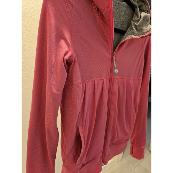 ​Ivivva Lululemon Girls 14 Reversible Full Zip Hoodie Gray Hot Pink Thumbholes - Image 10