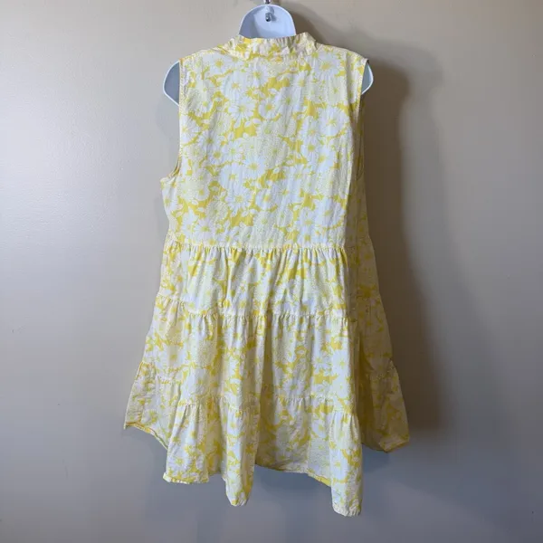 Lisa Marie‎ Fernandez XL Target Yellow Floral Tiered Trapeze Babydoll Swing - Image 5