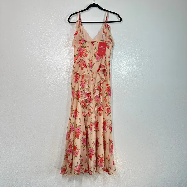 NWT Old Navy Floral Ruffle Maxi Dress Chiffon Wedding Guest Cottage Core Flowey - Image 4