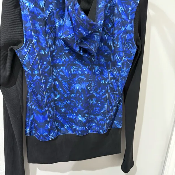 Alo Yoga Jacket Blue And Black Size Small Hoodie Full‎ Zip Athletic T - Image 8