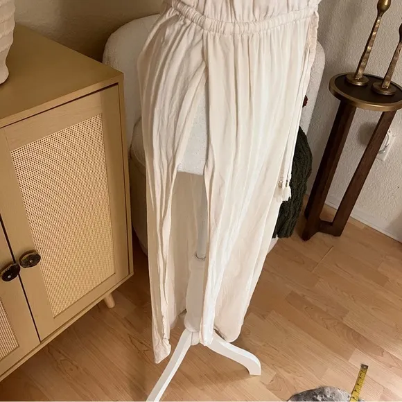 L*SPACE Cream Kenzie Dress Cover up Open‎ Sides Midi Size Large - Image 6