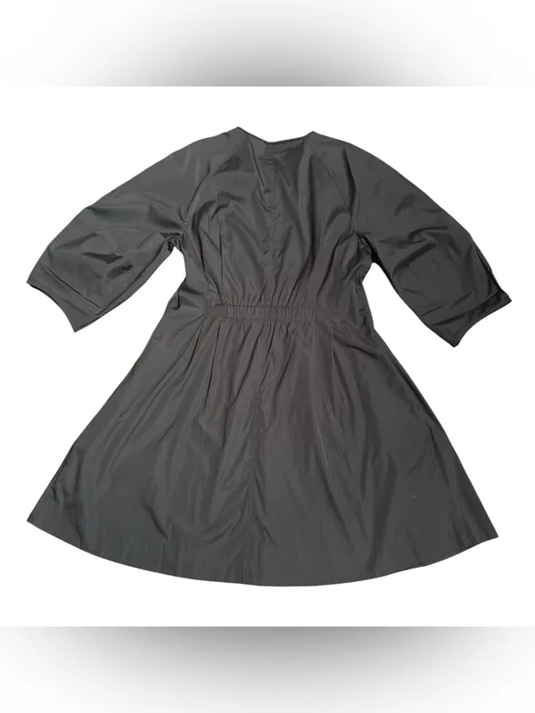 Madewell Sculptural-Sleeve Pleated Mini Dress classic navy NZ961 Size 4 NWT - Image 6