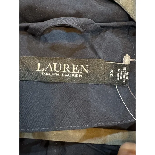 Lauren Ralph Lauren Hooded Puffer Jacket Navy Blue Size Small - Image 8