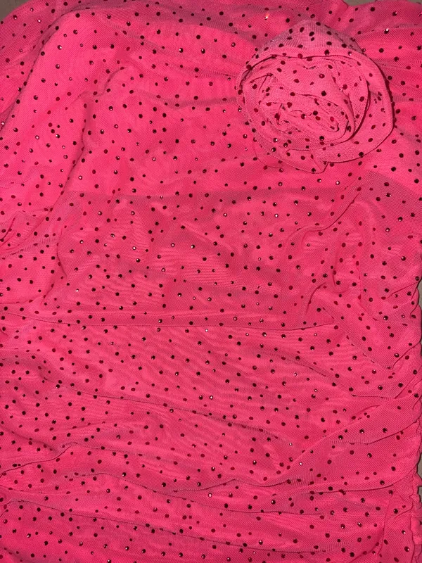 AFRM Hot Pink Dress with Rosette L Size L - Image 3